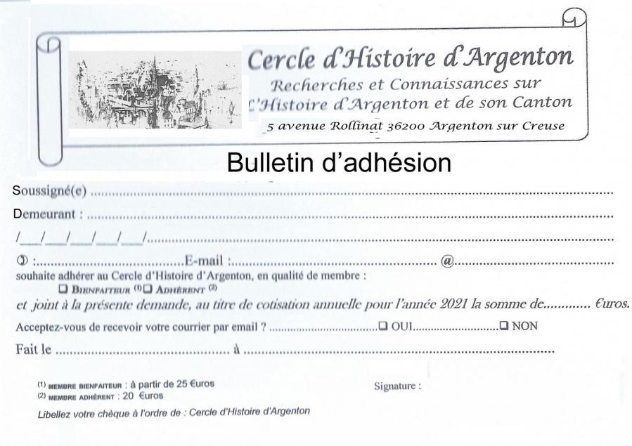 Bulletin d adhesion 1
